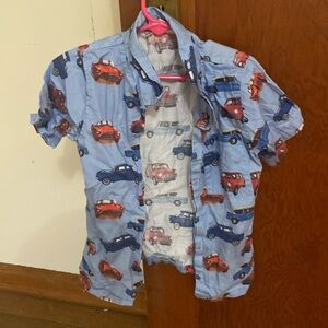 Boys dress shirt wrinkled from storage but never worn